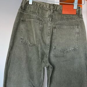 Olive Green Criss-Cross jeans